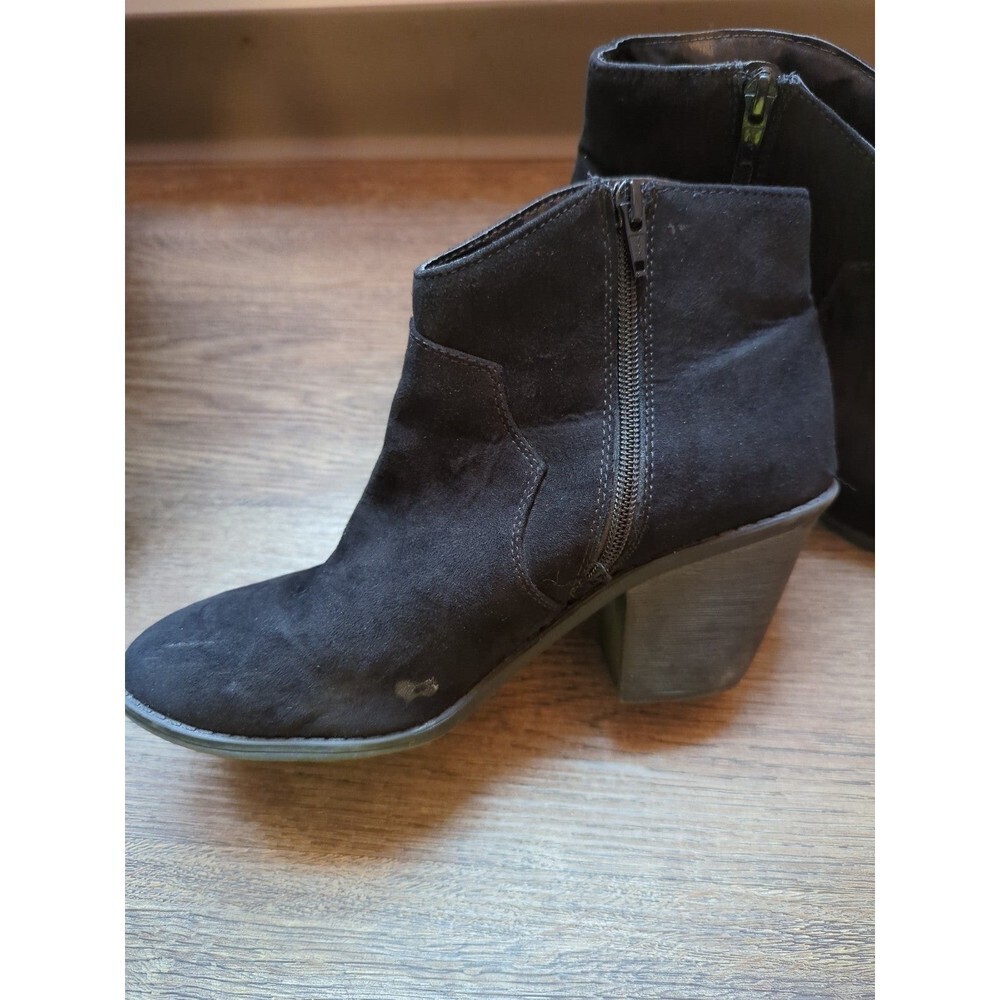 Biker Mob Wife Soft Grunge Goth Dr. Scholl's Black Size 9 Chelsea Booties‎